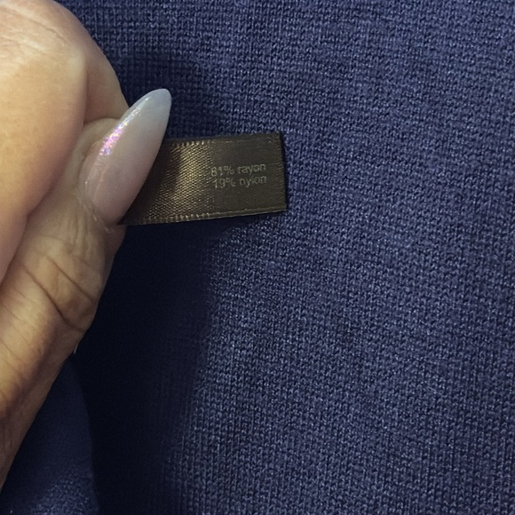 Women’s The Limited purple and black color block sweater dress - Picture 6 of 8